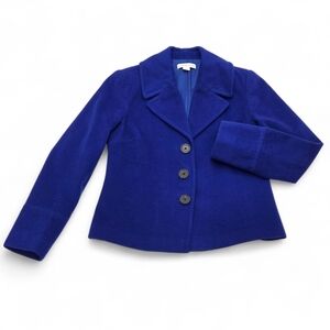 Coldwater Creek Royal Blue Wool Blend Vintage Blazer Size 4-6/Small